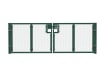 Green 1.2m High Chain Link Double Leaf Gate Kit with vertical supports