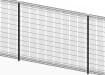 Black safe top mesh panel with posts 