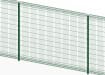 Green safe top mesh panel with posts 