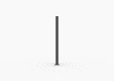 Bolt down black railing post