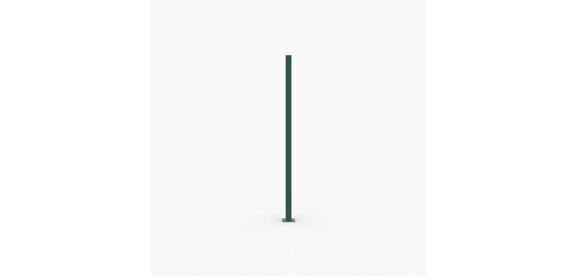 Bolt down green railing post