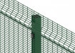 Close up of green 358D mesh fence panel
