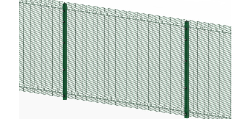 Green 358D mesh fence panel