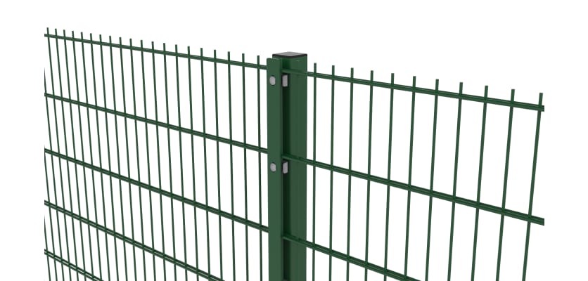 Close up of Green 868 panel with clamp fixings 