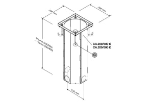 Rise CA200/800E Foundation Case for Caesar 200/800 Bollards