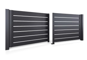 Modern AL100 Aluminium Automatic Swing Gate