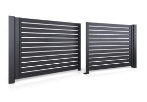 Modern AL101 Aluminium Automatic Swing Gate
