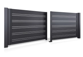 Modern AL104 Aluminium Automatic Swing Gate