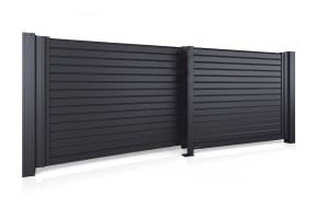 Modern AL106 Aluminium Automatic Swing Gate