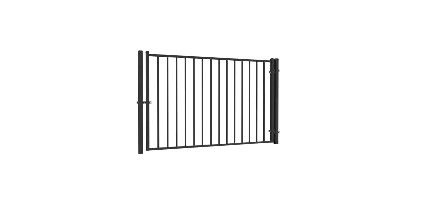 6' x 46' OldStead Welded Residential 2 Rail Flat Top Walk Gate 