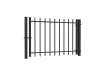 Black OldStead Welded Residential 2 Rail Extended Top Walk Gate