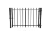 Black OldStead Welded Residential 2 Rail Extended Top Walk Gate - 4' Wide x 46" High