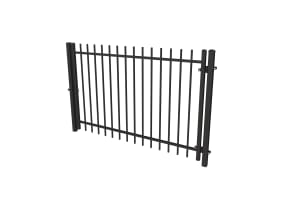 OldStead Welded Residential 2 Rail Extended Top Walk Gate - 6' Wide x 46" High