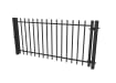 Black OldStead Welded Residential 2 Rail Extended Top Walk Gate - 6' Wide x 46" High