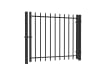 Black OldStead Welded Residential 2 Rail Extended Top Walk Gate
