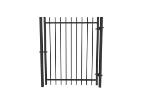 OldStead Welded Residential 2 Rail Extended Top Walk Gate - 4' Wide x 58" High