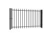 Black OldStead Welded Residential 2 Rail Extended Top Walk Gate