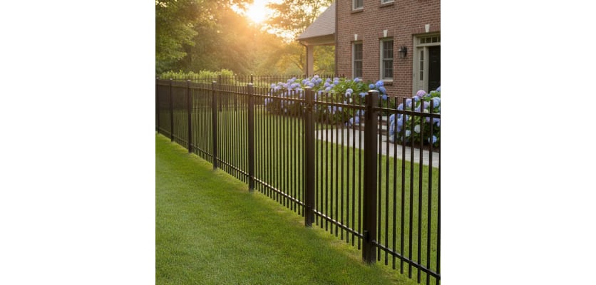 OldStead welded fencing outside house