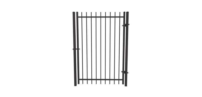 Black OldStead Welded Residential 2 Rail Extended Top Walk Gate 