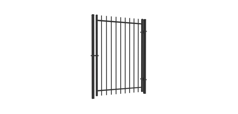 OldStead Welded Residential 2 Rail Extended Top Walk Gate - 4' Wide x 70" High