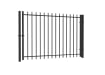 Black OldStead Welded Residential 2 Rail Extended Top Walk Gate