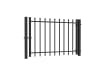 4' Wide x 46" High OldStead Welded Residential 2 Rail Spear Top Walk Gate 