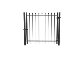 OldStead Welded Residential 2 Rail Spear Top Walk Gate - 4' Wide x 46" High