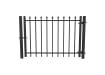 Black OldStead Welded Residential 2 Rail Spear Top Walk Gate