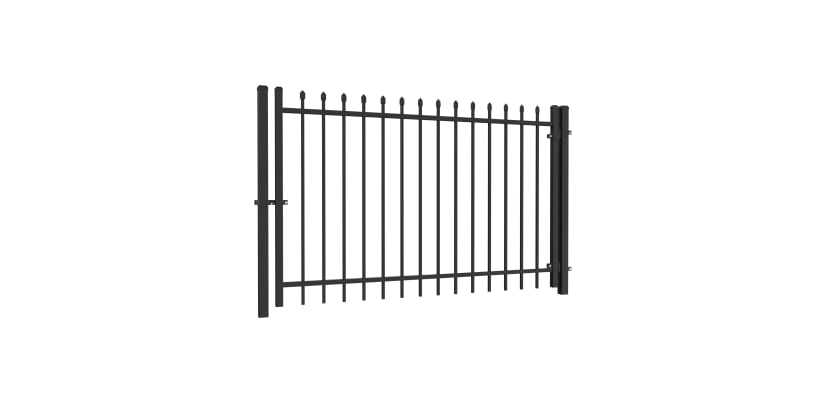 OldStead Welded Residential 2 Rail Spear Top Walk Gate - 6' Wide x 46" High