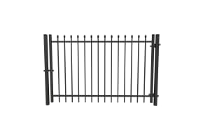 OldStead Welded Residential 2 Rail Spear Top Walk Gate - 6' Wide x 46" High