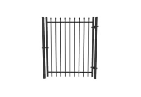 OldStead Welded Residential 2 Rail Spear Top Walk Gate - 4' Wide x 58" High