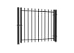 Black OldStead Welded Residential 2 Rail Spear Top Walk Gate - 4' Wide x 58" High