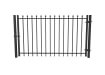 Black OldStead Welded Residential 2 Rail Spear Top Walk Gate