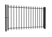 6' wide x 58'"  high OldStead Welded Residential 2 Rail Spear Top Walk Gate
