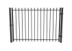 Black OldStead Welded Residential 2 Rail Spear Top Walk Gate