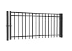 Black OldStead Welded Residential 3 Rail Flat Top Walk Gate - 6' Wide x 46" High
