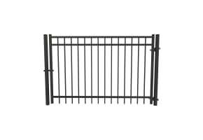 OldStead Welded Residential 3 Rail Flat Top Walk Gate - 6' Wide x 46" High