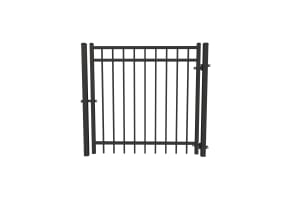OldStead Welded Residential 3 Rail Flat Top Walk Gate - 4' Wide x 58" High