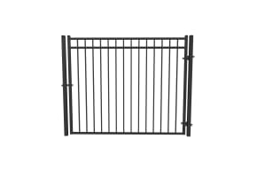 OldStead Welded Residential 3 Rail Flat Top Walk Gate - 6' Wide x 58" High