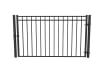 Black OldStead Welded Residential 3 Rail Flat Top Walk Gate