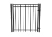 Black OldStead Welded Residential 3 Rail Flat Top Walk Gate