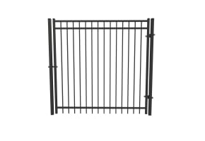 OldStead Welded Residential 3 Rail Flat Top Walk Gate - 6' Wide x 70" High
