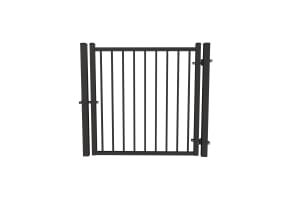 OldStead Welded Commercial 2 Rail Flat Top Walk Gate - 4' Wide x 46" High