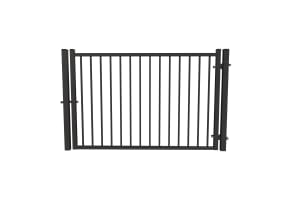 OldStead Welded Commercial 2 Rail Flat Top Walk Gate - 6' Wide x 46" High