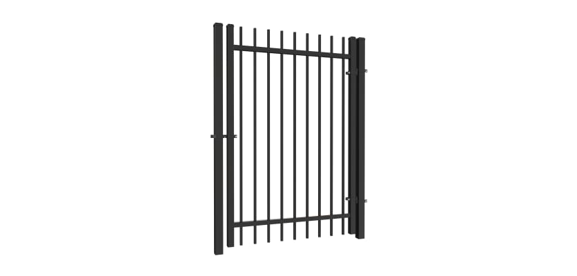  4' Wide x 70" High OldStead Welded Commercial 2 Rail Extended Top Walk Gate