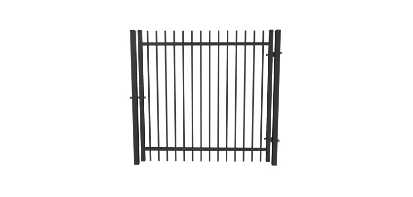 OldStead Welded Commercial 2 Rail Extended Top Walk Gate - 6' Wide x 70" High