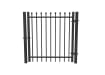 Black OldStead Welded Commercial 2 Rail Spear Top Walk Gate 