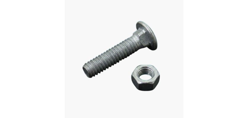 Galvanized Carriage Bolt and Nut 5/16" x 2-1/2"