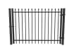 Black OldStead Welded Commercial 2 Rail Spear Top Walk Gate
