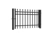 4' Wide x 46" High OldStead Rackable Commercial 3 Rail Spear Top Walk Gate 